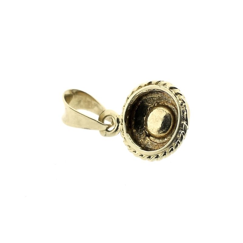 Image 4 of Antique gold pendant with blood coral