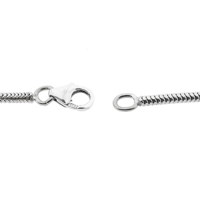 Image 3 of White gold snake link chain