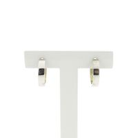 Two-tone gold earrings; Ø 17.5 mm