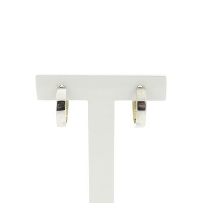 Image 1 of Two-tone gold earrings; Ø 17.5 mm