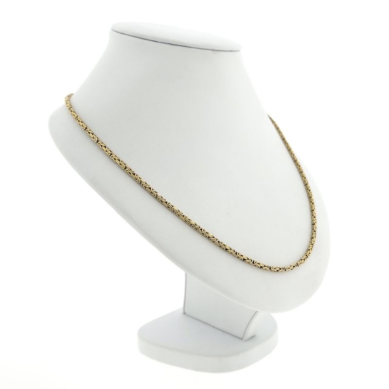 Image 7 of Gold square king link necklace | 61 cm