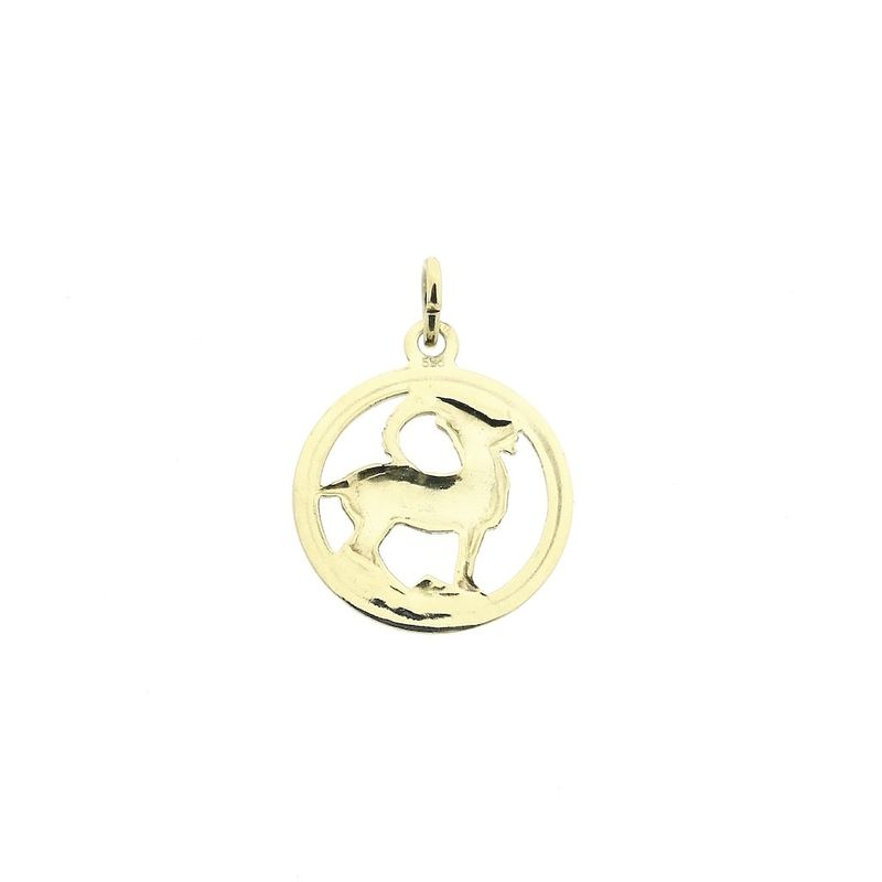 Image 5 of Golden zodiac sign pendant Capricorn