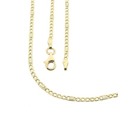 Image 1 of Two-tone gold Figaro link chain | 58.5 cm