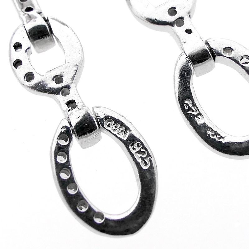 Image 5 of Silver earrings with zirconia