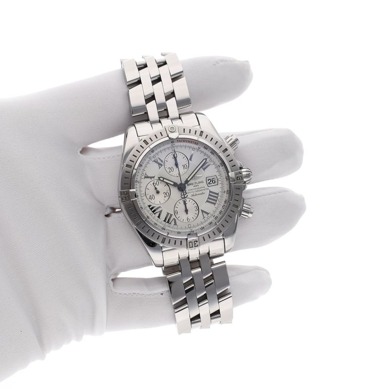 Image 22 of Breitling Chronomat Evolution 'White' A13356; Chronograph men's watch