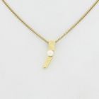 Image 8 of Gold abstract pendant with pearl