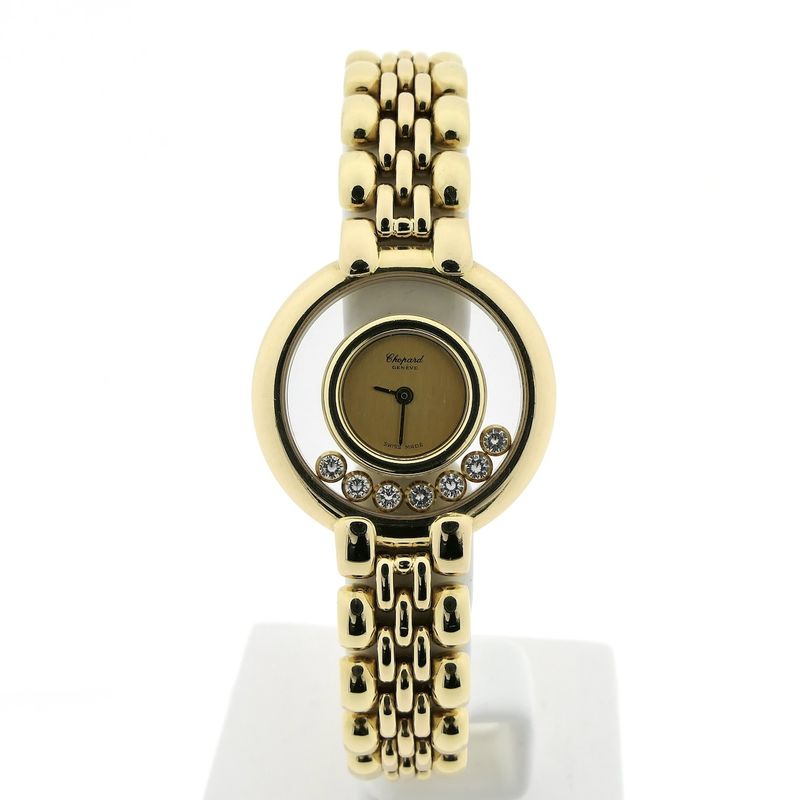 Image 1 of Chopard Happy Diamonds 4101 1; 18k gold women's watch with diamonds