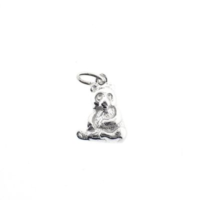Image 1 of Silver charm; Panda bear
