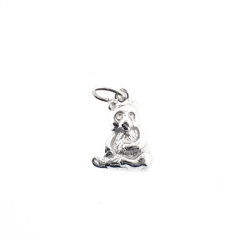 Image 1 of Silver charm; Panda bear