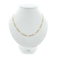 Gold closed Figaro link chain