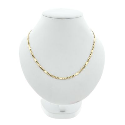 Image 1 of Gold closed Figaro link chain