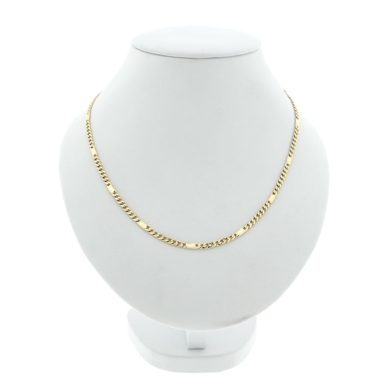 Image 1 of Gold closed Figaro link chain