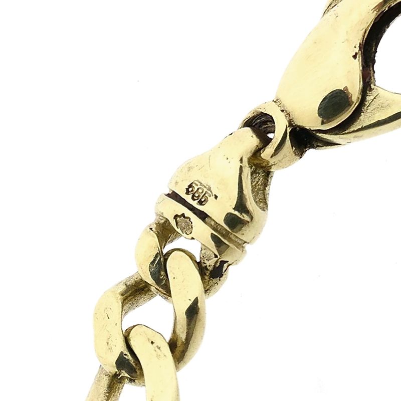 Afbeelding 5 van Gouden Figaro schakelarmband | 22,5 cm