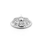 Image 3 of Antique silver floral pendant; filigree technique