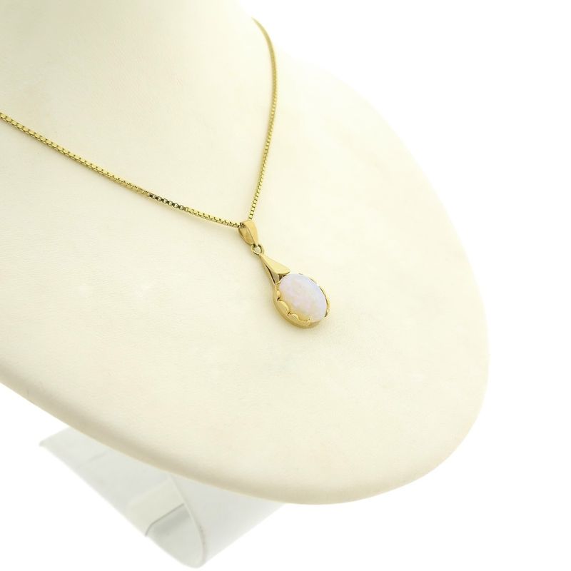 Image 11 of Gold pendant with white opal | Vintage