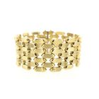 Image 3 of Gold wide Bismarck link bracelet