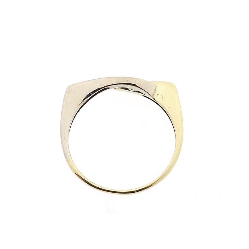 Image 5 of Bicolor gold ring with diamond; 0.02 ct.