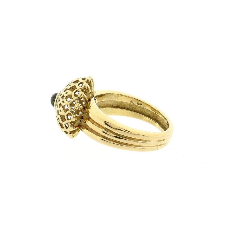 Afbeelding 7 van Vintage gouden ring met toermalijn