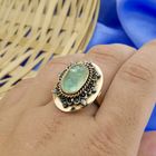 Image 6 of Gold ring with green Beryl