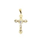 Image 1 of Two-tone gold pendant of a cross with corpus | Antique