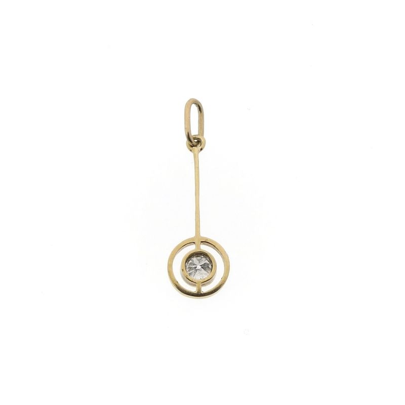 Image 6 of Gold pendant with diamond | 0.20 ct.