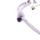 Image 4 of Forever Knots® Lilac Satin Bracelet with Silver Link