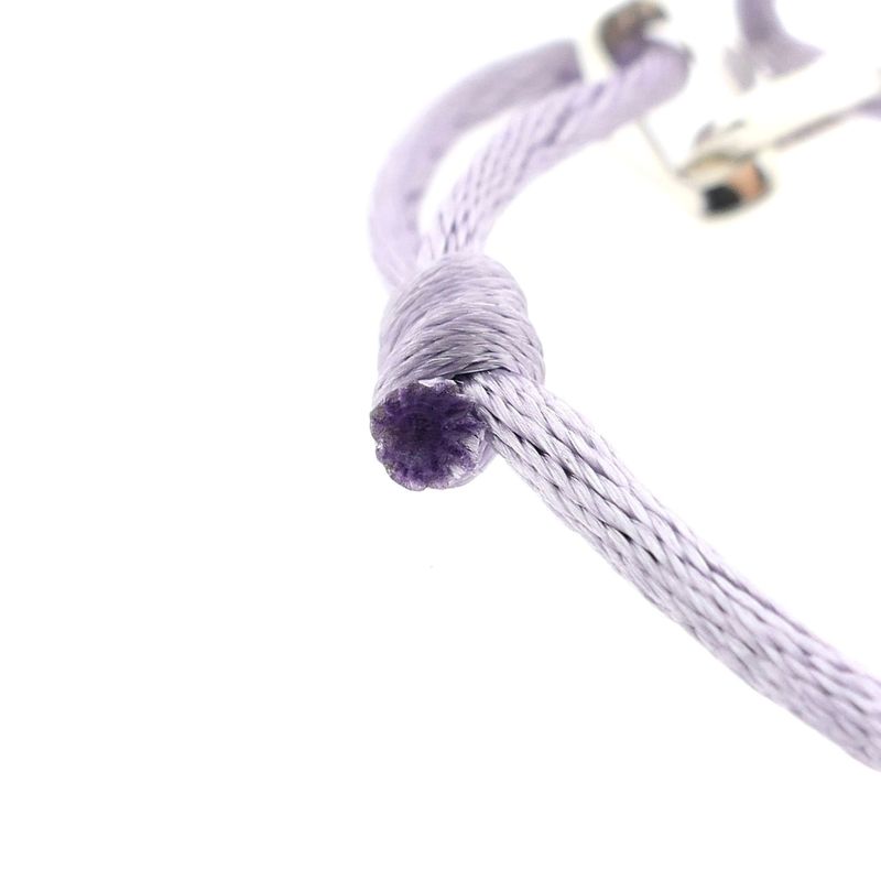 Image 4 of Forever Knots® Lilac Satin Bracelet with Silver Link