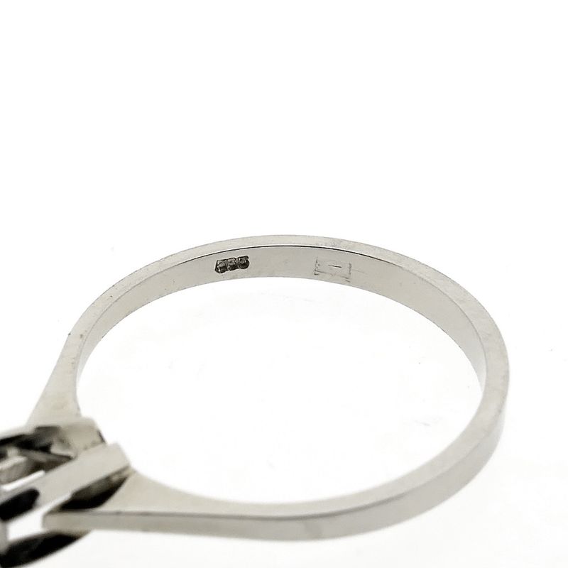 Image 6 of White gold solitaire ring with diamond | 0.10 ct.