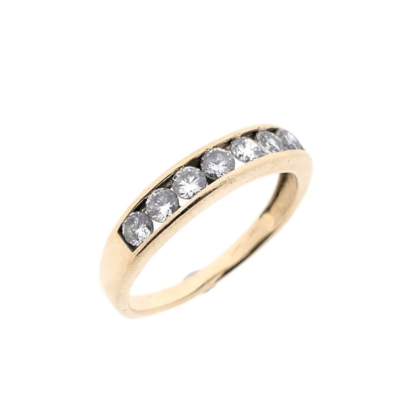 Image 1 of Gold ring with zirconia