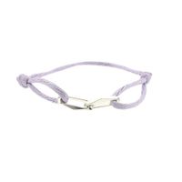 Forever Knots® Lilac Satin Bracelet with Silver Link