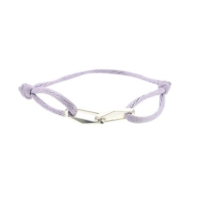 Image 1 of Forever Knots® Lilac Satin Bracelet with Silver Link