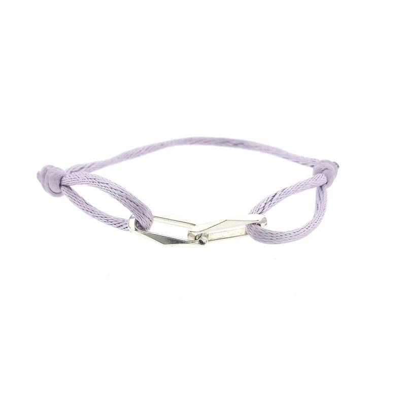 Image 1 of Forever Knots® Lilac Satin Bracelet with Silver Link