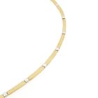 Image 7 of Two-tone gold bar link necklace | 42.5 cm