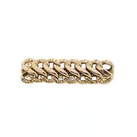 Vintage gold link brooch