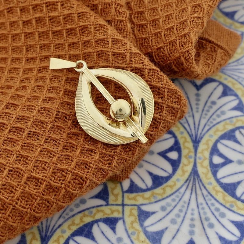 Image 8 of Golden abstract pendant