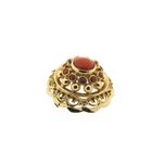 Image 4 of Antique gold brooch with red coral | Old Dutch