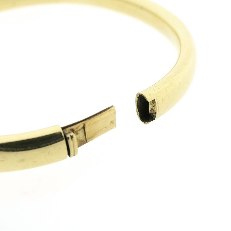 Image 3 of Gold smooth slave bracelet; Size M