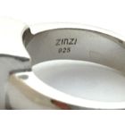 Image 3 of Silver ring; brand ZINZI | Size 17