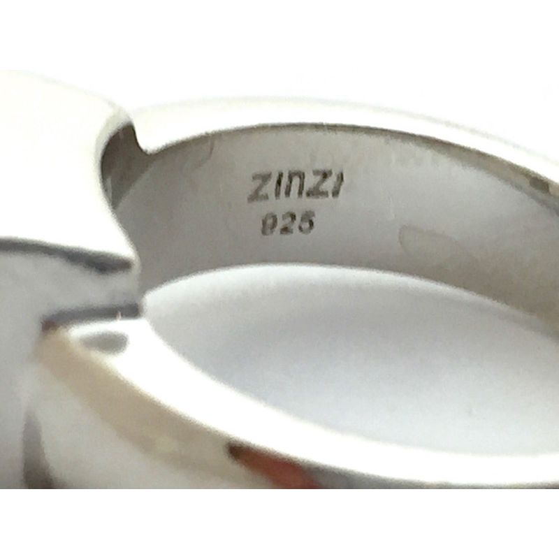 Image 3 of Silver ring; brand ZINZI | Size 17
