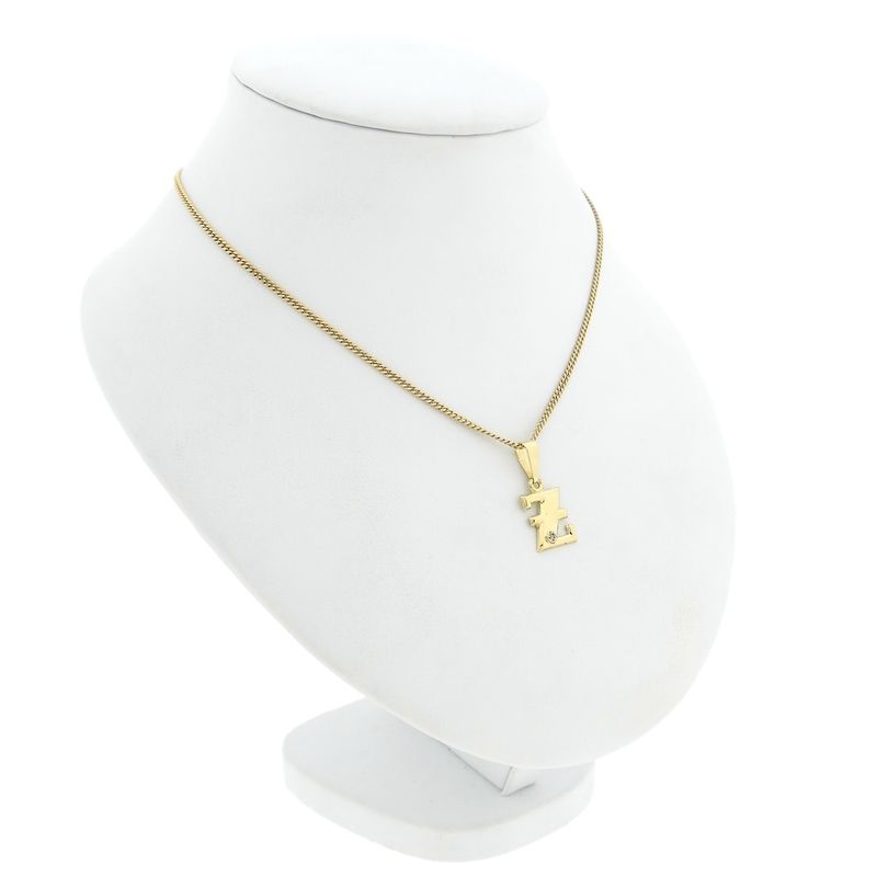 Image 10 of Gold pendant of the letter Z with diamond 0.005 ct.