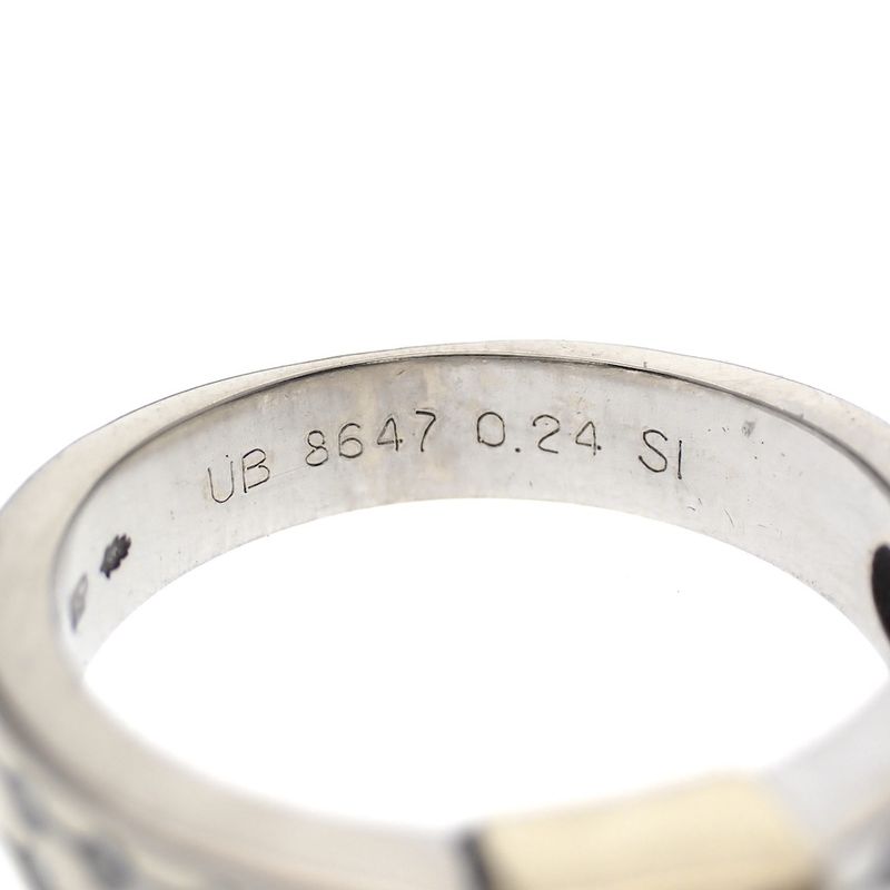 Image 7 of Two-tone gold ring with diamonds; 0.24 ct.