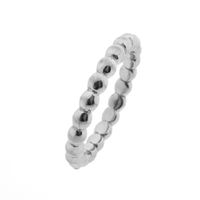White gold sliding ring with balls