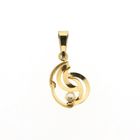Image 6 of Gold abstract pendant with zirconia