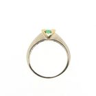 Image 5 of 18 carat bicolor gold ring set with emerald