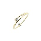 Image 1 of Gold solitaire ring with zirconia; Assos
