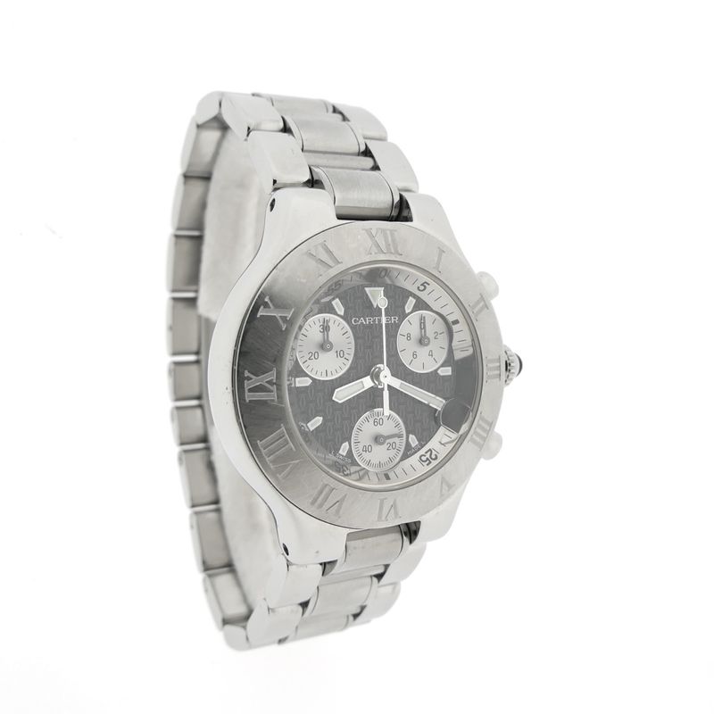 Image 3 of Cartier Chronoscaph 21 Ref. 2424; Unisex chronograph watch