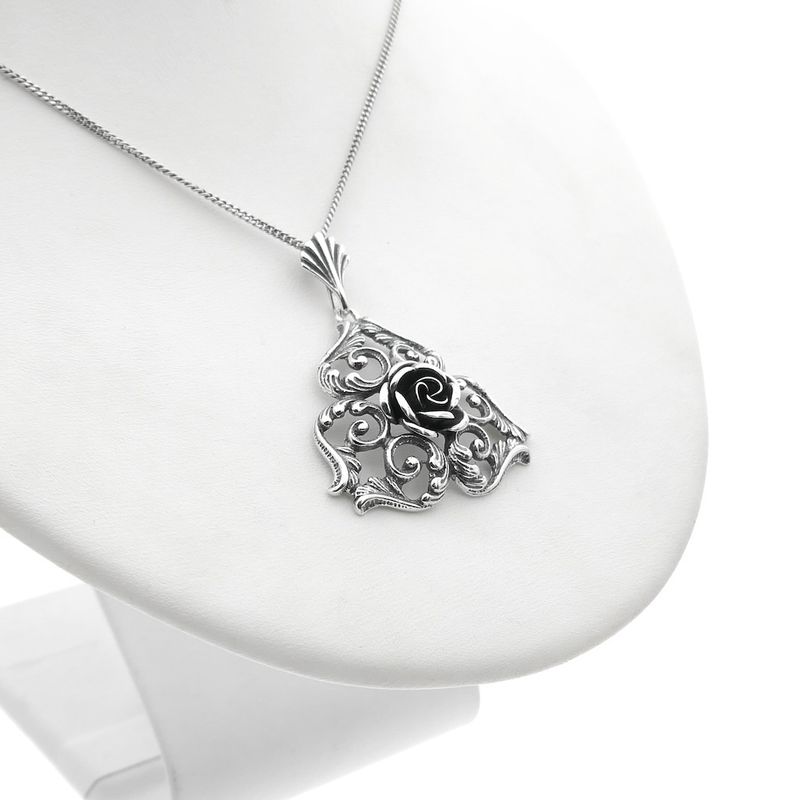 Image 7 of Antique silver floral pendant | Art Nouveau