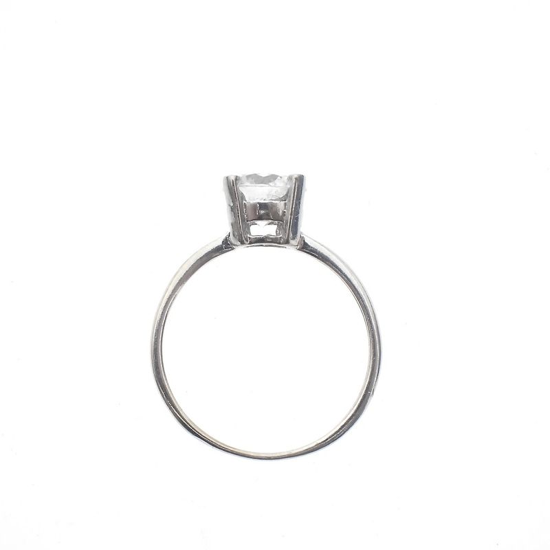 Image 4 of White gold solitaire ring with zirconia