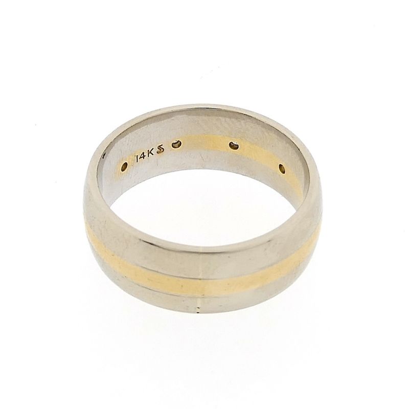 Image 8 of Two-tone gold ring with 0.16 ct diamonds.