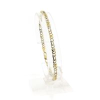 Two-tone gold navy link bracelet | 20 cm